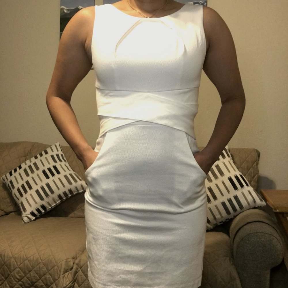 White dress with pockets